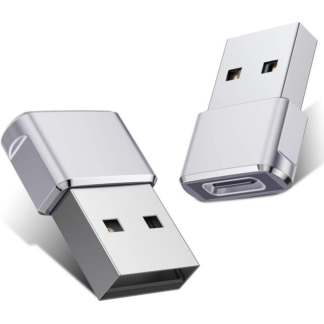 Adaptador de cable de cargador tipo A, adaptador USB C hembra a USB macho, paquete de 2 Sincero Hogar