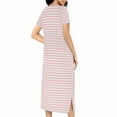 thumbnail image 6 of Censtreet Women Zipper Robe Short Sleeves Loungewear Dress Full Length Sleepwear Pockets Housecoat Nightgown Long Bathrobe S-XXL, 6 of 7