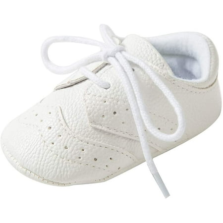 

QWZNDZGR Baby Boys Shoes Prewalker Lace up Casual Sneakers