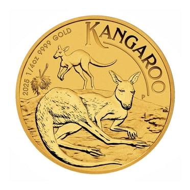 2025 $25 Australia Gold Kangaroo 1/4 oz .9999 Fine Brilliant Uncirculated