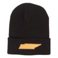 thumbnail image 5 of Tennessee State Map Embroidered Long Beanie - Black OSFM, 5 of 5