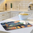 thumbnail image 6 of Dish Drying Mat Kitchen Pad Large Counter Absorbent Dish Mats Drainer Eiffel Tower under The Stars, 6 of 8