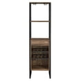 thumbnail image 3 of Plethoria Home Weathered Oak and Black Wine Rack with 1 Drawer, 3 of 4