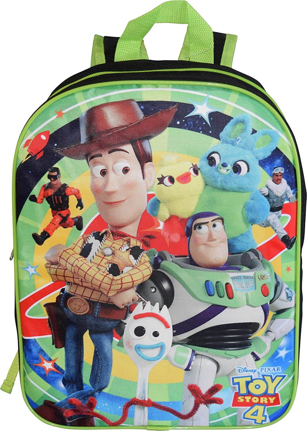 Toy Story 4 Boys' 15-Inch Backpack with Bonus Water Bottle - Black ...