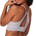 thumbnail image 3 of Maidenform womens Pure Comfort Stretch Lace Longline Wireless Bralette Dm201c Bra, Urban Lilac, XX-Large US, 3 of 4