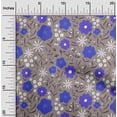 thumbnail image 2 of oneOone Polyester Spandex Medium Blue Fabric Kids Floral Dress Material Fabric Print Fabric By The Yard 56 Inch Wide, 2 of 4