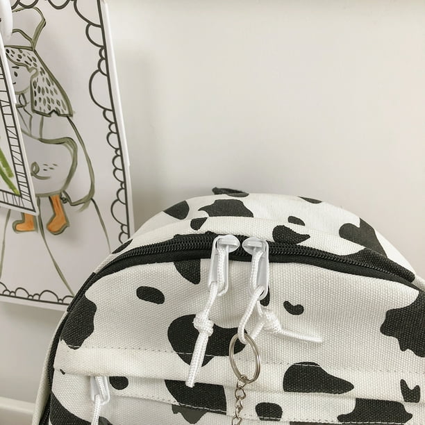 Bolsa Paquete de libros divertidos mochila para ordenador portátil con estampado de vaca portátil de gran capacidad para la universidad JShteea Para Estrenar