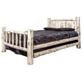 thumbnail image 6 of Montana Collection King Bed w/ Laser Engraved Bear Design, Clear Lacquer Finish, 6 of 7