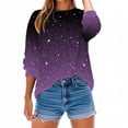 thumbnail image 3 of Bpmpbo Sweatshirt for Women Long Sleeves Gradient Color Tunic Tops Crewneck Hoodless Tunic Tops Casual Loose Fit Sweatshirt, 3 of 7