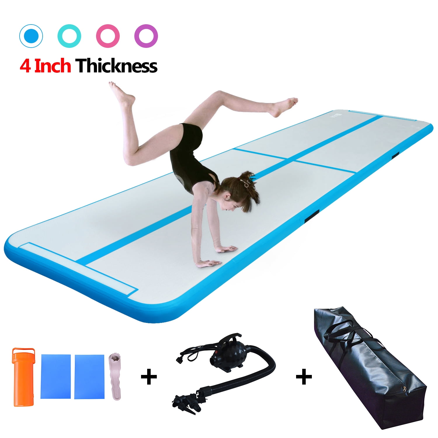 10ft Air Track Mat 4 Inches Thickness Inflatable Gymnastics Tumbling