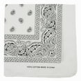 thumbnail image 3 of 12Pcs Bandanas 100% Cotton Double Sided Paisley Print Head Wrap Scarf Headband White, 3 of 5