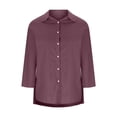 thumbnail image 4 of uublik Women T Shirts Long Sleeve Blouses Business Casual Tops Work Office Tshirt Purple, 4 of 5