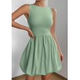 thumbnail image 3 of Vestido de verano PRETTYGARDEN 2025 sin mangas con cuello redondo verde, 3 of 9