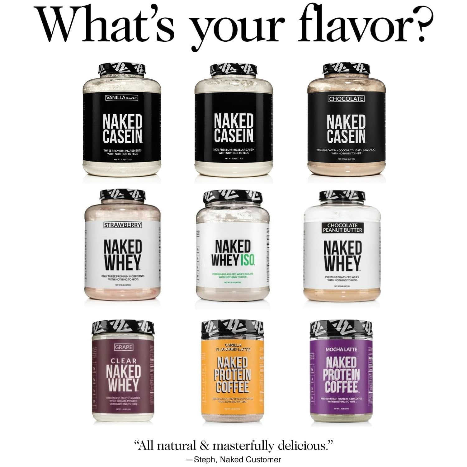 Naked CASEIN - 5LB 100% Micellar Casein Protein Powder from small dairy Farms - Bulk, GMO-Free, Gluten Free, Soy Free