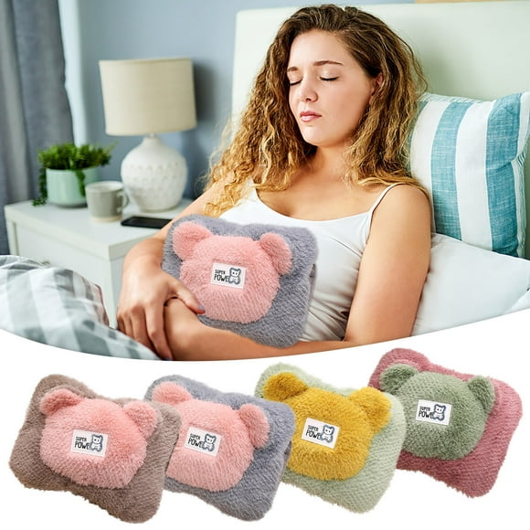 Iumwxz Pillow Covers Silk Pillow Cases Hot Water Bag Jacket Warm Water Bag Set Warm Gloves Children'S and Winter Warmth Chair Cushion Green Plush Rollback