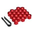thumbnail image 2 of jinwen 20 pcs Deep Wheel Lug Nut Bolt Center Cover Auto Hub Protector Decor Red Perfect Red1, 2 of 9
