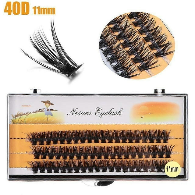Natural 40D False Eyelashes C Curl Individual Lashes for Beginners Self Application At Home