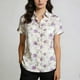 thumbnail image 5 of Blusa y camisa de manga corta con cuello vuelto, moda para hombre y mujer, informal, de manga corta, con estampado y cuello vuelto, con botones., 5 of 9