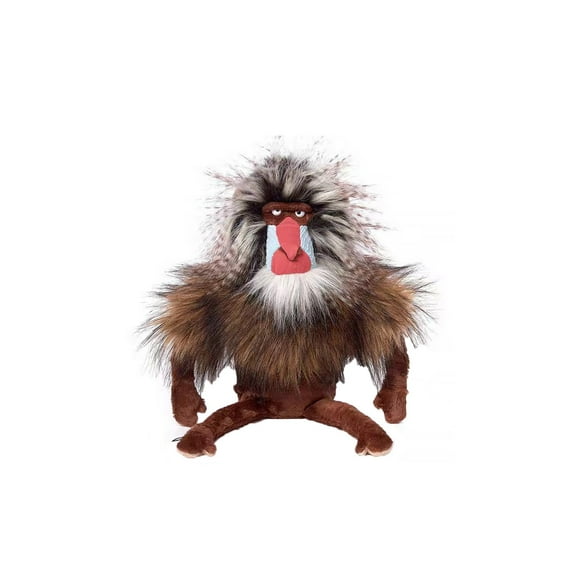 13 INCH Plush Monkey "King Bombastic", Beasts Living Nature Mandrill Plush Toy Vintage Lion King Rafiki Plush Monkey