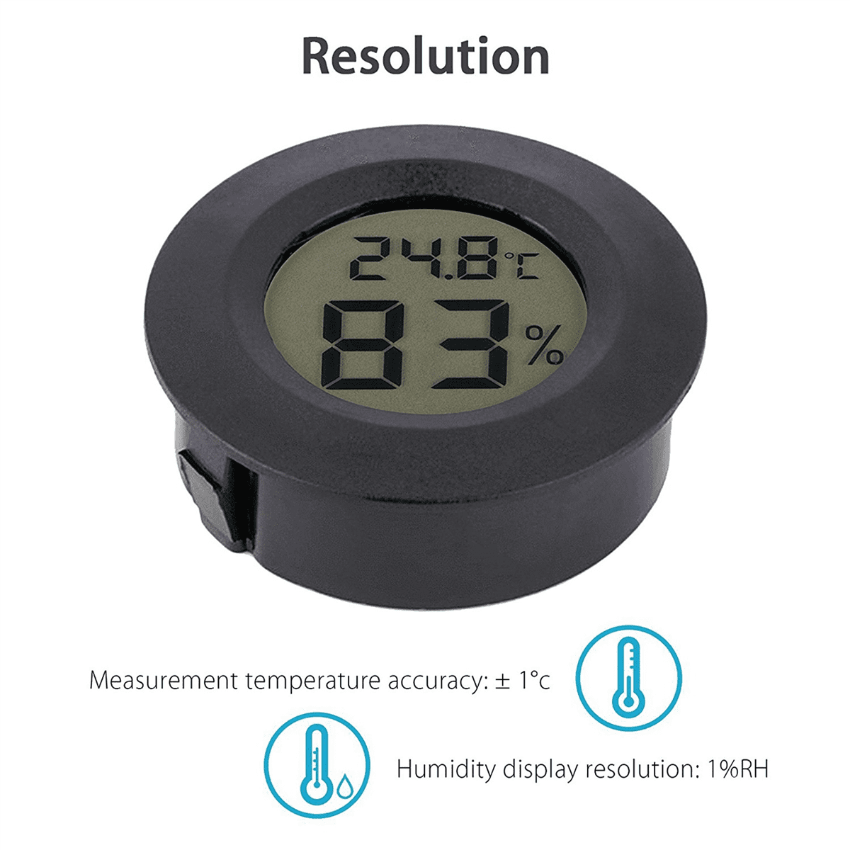 25-Pack Hygrometer Thermometer Digital LCD Monitor Humidity Meter Gauge for Humidifiers Dehumidifiers