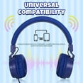 thumbnail image 4 of ONTA Kids Headphones for Boys Girls, Foldable Adjustable Stereo Wired over Ear Headphones for Kids, Toddler Earphones School Teen for School Computer Laptop Game(dark blue), 4 of 8