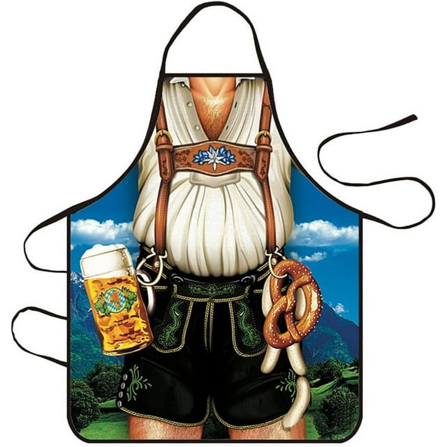 HUGFEGWE Funny Chef Aprons, Kitchen Cooking Aprons, Adjustable Waterproof Oilproof Cooking Apron for Men Women CJB91-99676
