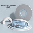 thumbnail image 1 of Gafas de natación antivaho para adultos, impermeables, con montura grande, para nadar y bucear, color blanco antracita, 1 of 5