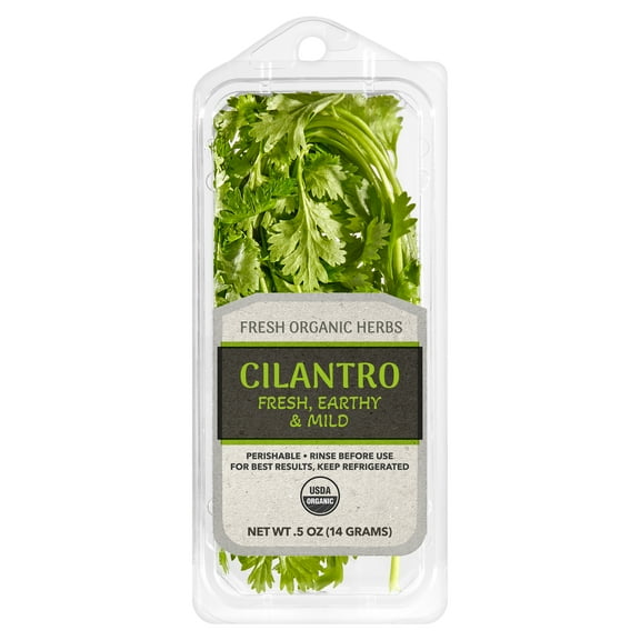 Fresh Organic Cilantro, 0.5 oz Clamshell