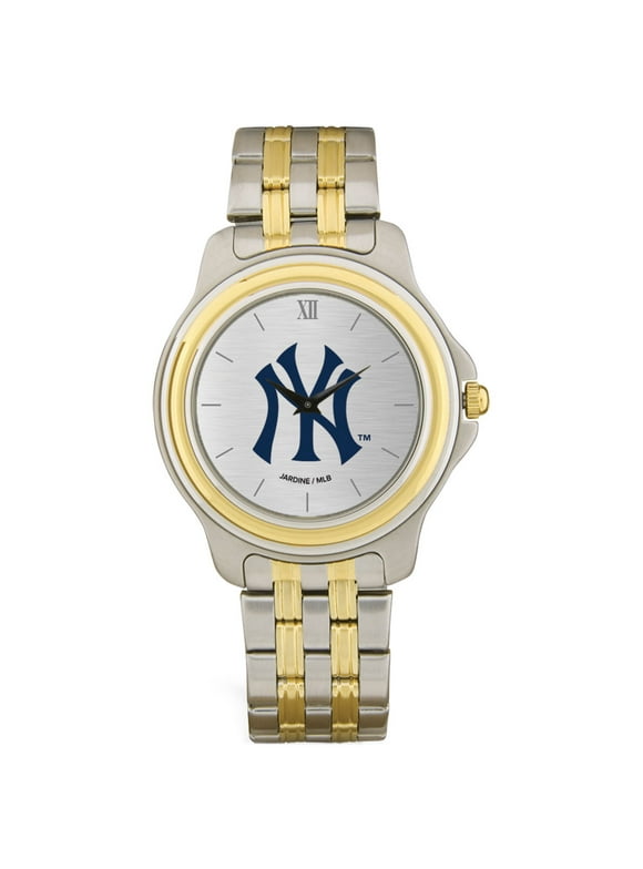 Men's  New York Yankees Silver Dial Two-Tone Wristwatch