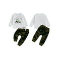 thumbnail image 2 of Baby Toddler Kids Boys Autumn 2PCS Outfit Sets 6 12 18 24 Months 2T 3T 4T  Long Sleeve Letter Tractor Print Sweatshirt Tops Camouflage Pants Clothing Set, 2 of 9