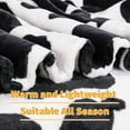 thumbnail image 3 of Fuzzy Black Cow Print Blanket Adult Baby Soft Warm Cozy Fleece Cat and Dog Blanket Soft & Warm Fleece Flannel Pet Blanket, Great Pet Throw(40*50in), 3 of 6