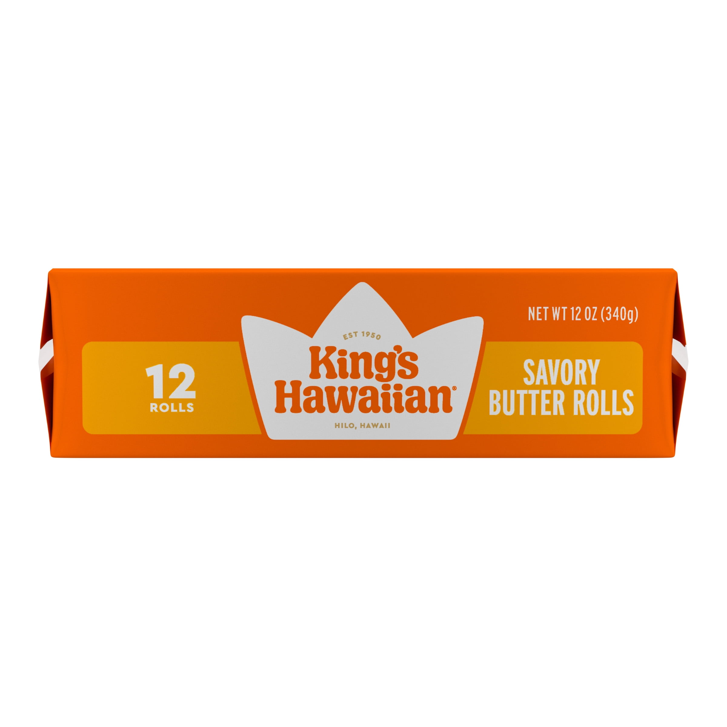 King's Hawaiian Savory Butter Rolls 12 Count, 12 oz, Shelf-Stable