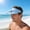 Blue, variant on Fan-Shaped Hat With Stickers, Rvkxad Extended Solar Rechargeable Built-In Fan Hat, 360° Rotating Fan Head USB Type-C Cooling Cap for Outdoor Hiking Fishing, Blue