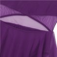 thumbnail image 7 of Lejafay Women's Latin Lyrical Dance Dress Modern Dance Performance Costume Asymmetric Mesh Cutouts Dark_Purple XL, 7 of 7
