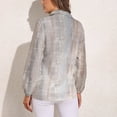 thumbnail image 2 of Abstract Grey Art Long Sleeve Blouse Woman Streetwear Casual Shirts Summer Oversize Woman Streetwear Clothing Birthday Present, 2 of 7
