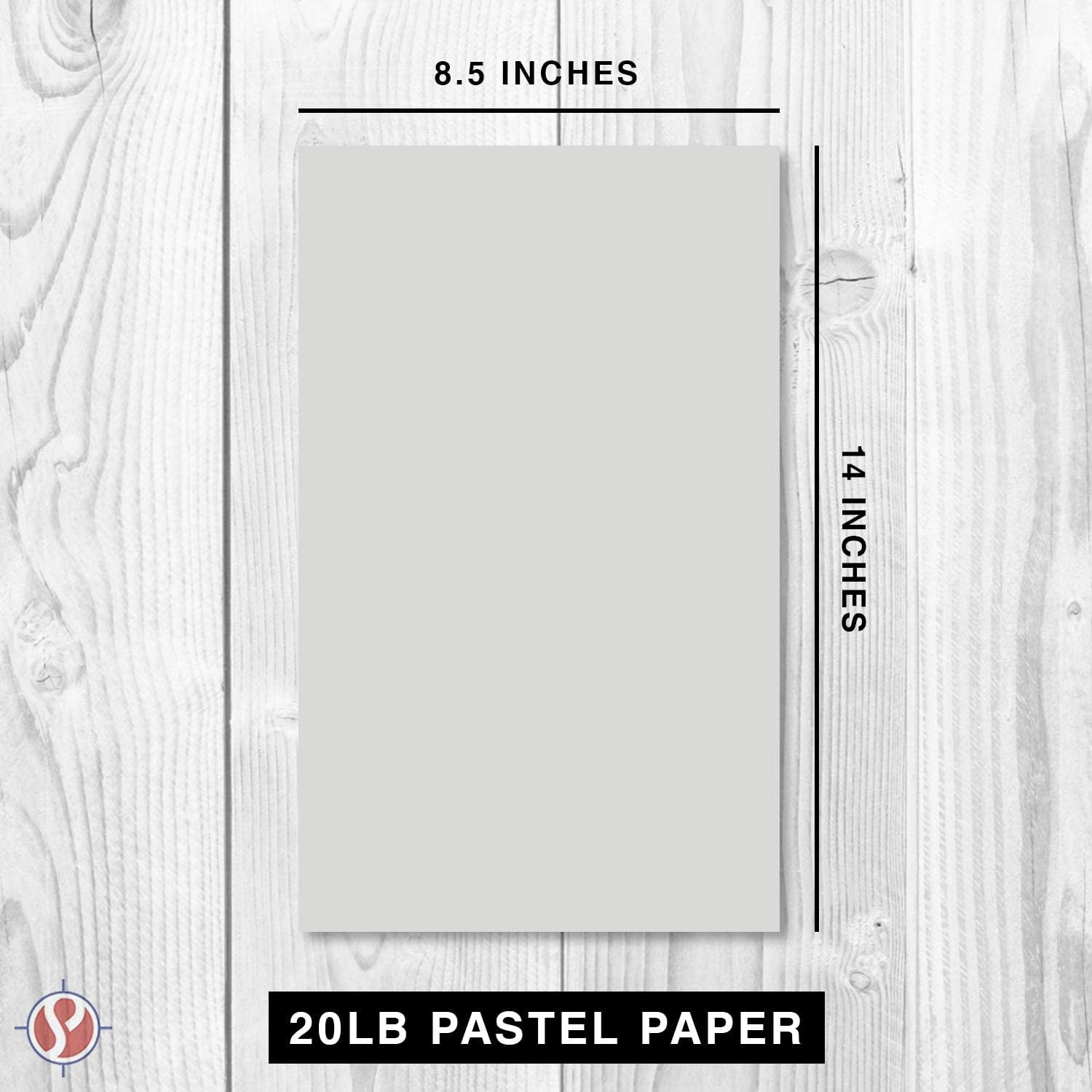 Superfine Printing 8.5" x 14" Pastel Color Paper - Lightweight, 20 lb., 100 Sheets, Gray