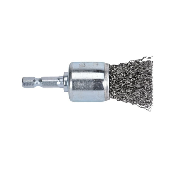 Century Drill & Tool 76201 Coarse Crimped Wire End Brush, 1" – Removes Rust, Paint, Weld Spatter, Ideal for Recessed Areas, Pipes, and Spot Cleaning