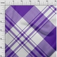 thumbnail image 3 of oneOone Cotton Poplin Purple Fabric Tartan Quilting Supplies Print Sewing Fabric By The Yard 56 Inch Wide, 3 of 4