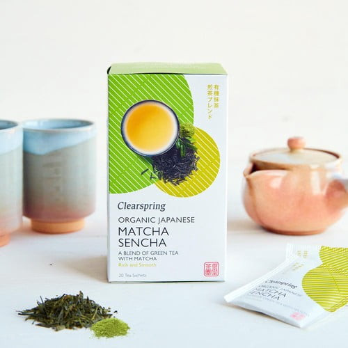 Clearspring Organic Matcha Green Tea Bags 20's, British Import (Pack of 3)