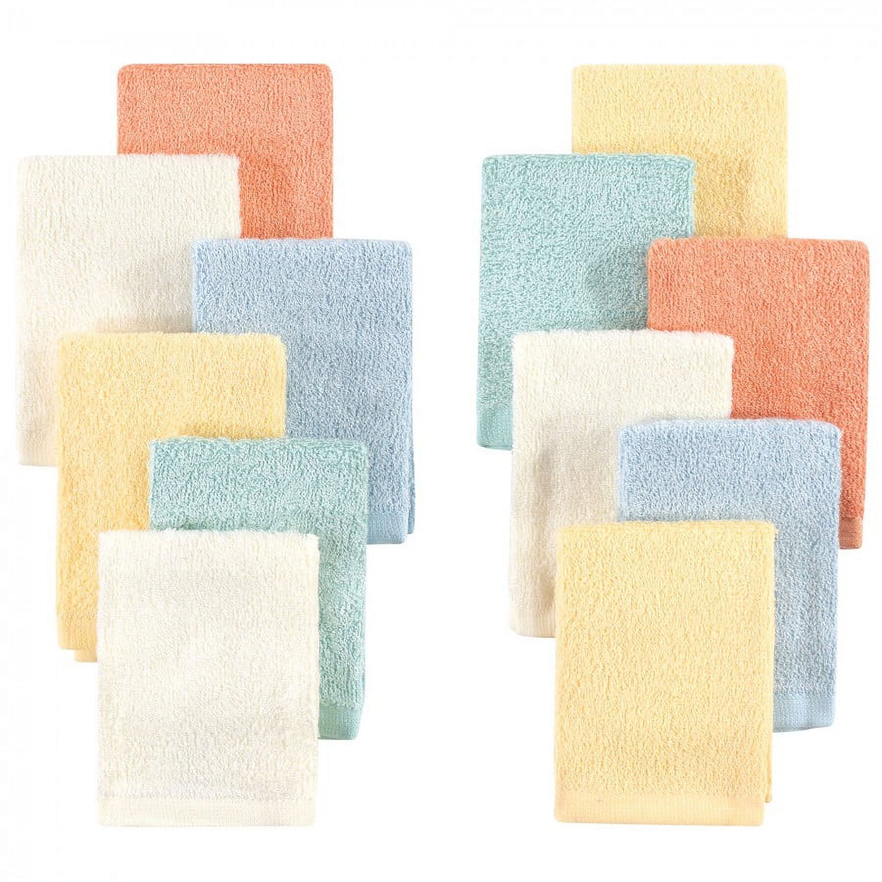 Hudson Baby 24Pc Rayon from Bamboo Woven Washcloths, Soft Neutral, One Size