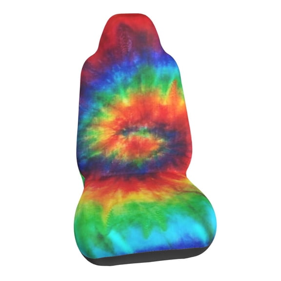 Colorful Rainbow Fleece Throw Car Seat Covers Stretch Car Seat Protectors Universal Fit