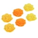 thumbnail image 5 of 48 Piezas Decoración de Boda Flor de Rosa Flores de Rosas Artificiales con Cinta de Doble Cara para Hacer Guirnaldas Accesorios para el Cabello Degradado Amarillo, 5 of 14