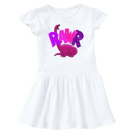 

Inktastic Lil Purple Bronto Rawr!! Gift Baby Girl Dress