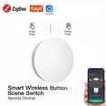 thumbnail image 2 of 3X Tuya ZigBee Devices Button Scene Switch Intelligent Linkage Smart Switch Battery Powered Work with Smart Life, 2 of 7