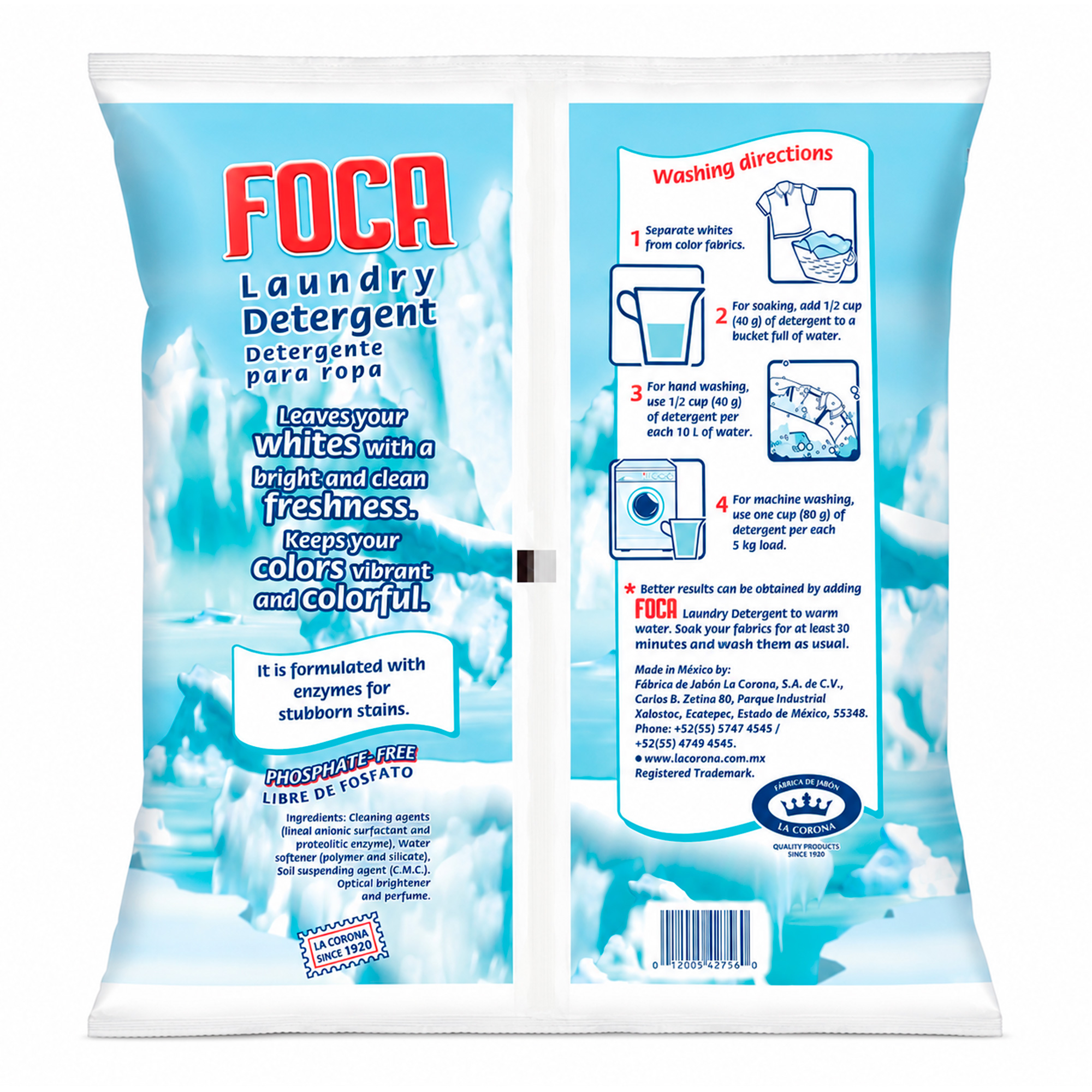 Foca Powder Laundry Detergent With Enzyme Formula photo 6