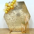 BalsaCircle 8 feet Gold Big Payette Sequin Hexagon Backdrop Stand Cover ...