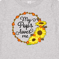 thumbnail image 4 of Inktastic My Pops Loves Me with Sunflower Wreath Boys or Girls Baby T-Shirt, 4 of 5
