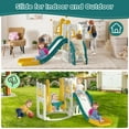 thumbnail image 6 of Aikidkit 6-in-1 Toddler Slide PlaySet for kids indoor/outdoor for Toddlers Aged 6-36 Months (Green & Yellow), 6 of 8
