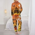 thumbnail image 5 of Kll Happy Halloween 4 Print Women'S Long Sleeve Pajamas With Pants Sleepwear Loungewear 2 Set-Xx-Large, 5 of 9