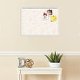 thumbnail image 3 of PinPix 27x20 Custom Cork Bulletin Board White Peach Poster Board Has a Fabric Style Canvas Finish, Framed in White Peach, by ArtToFrames (PinPix-1879), 3 of 5